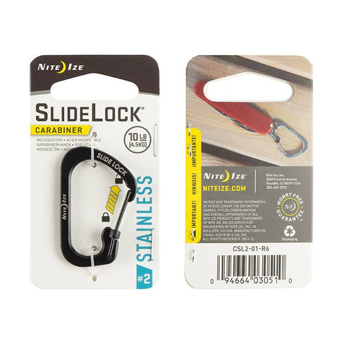 Nite Ize - Karabinek SlideLock Carabiner #2 - Czarny - CSL2-01-R6