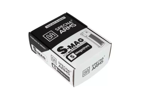 Specna Arms - Zestaw magazynków S-Mag Mid-Cap - 5 szt. - 125 kulek - Czarny - SPE-05-025718