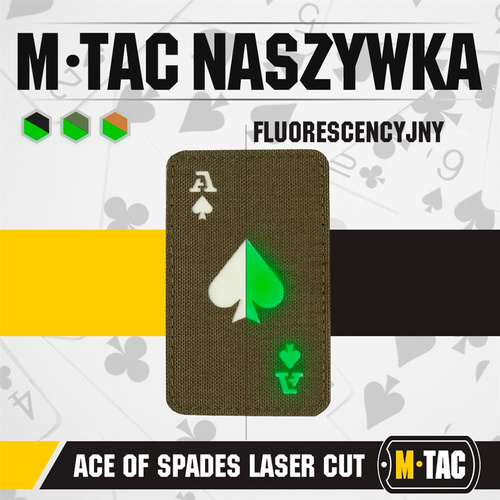 M-Tac - Naszywka As Pik - Cordura 500D - Ranger Green / Fluorescencyjny - 51109239