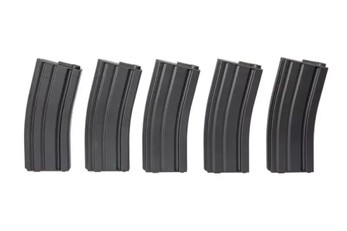 Specna Arms - Magazynki mid-cap do replik M4/M16 - 5 szt. - Czarny - SPE-05-025503
