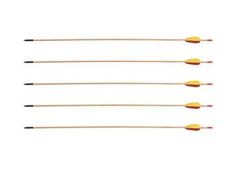 Poe Lang - Strzała drewniana - 29" - Grot tarczowy ostry - 5 szt. - D-002A-B3