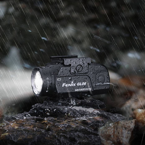 Fenix - Latarka taktyczna na pistolet GL06 - 600 lm - Picatinny/Glock - Czarna - GL06
