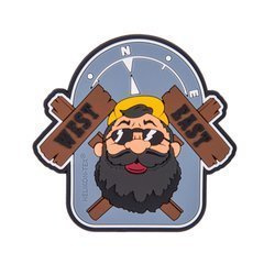 Helikon - Naszywka PVC - Beardman OUTBACK - Szary - OD-BMO-RB-19