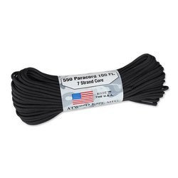 Atwood Rope MFG - Paracord 550-7 - 4 mm - Czarny - 30,48m