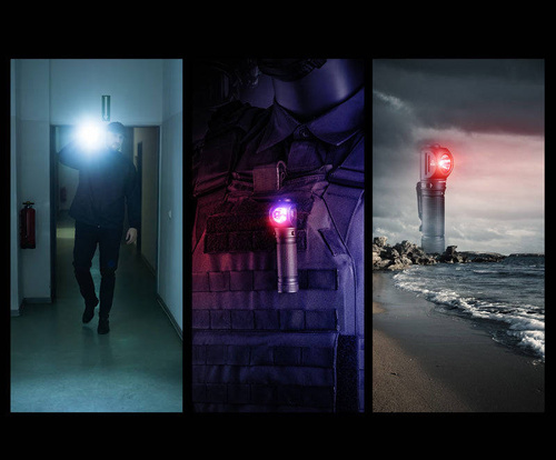 NEXTorch - Latarką kątowa LED P10 - 1400 lm - Czarna - P10