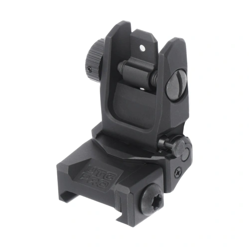 UTG - Składany przeziernik Rear Sight Flip-Up - Picatinny - Aluminium - Czarny - TLURS55