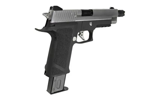 WE - Replika ASG pistoletu P-Virus - Green Gas - Czarna/Srebrna - WET-02-006748