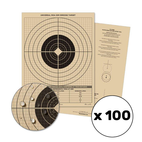 Rite in the Rain - Tarcza do zerowania 25 Meter Zeroing Target - 8.5" x 11" - 100 szt. - 9126