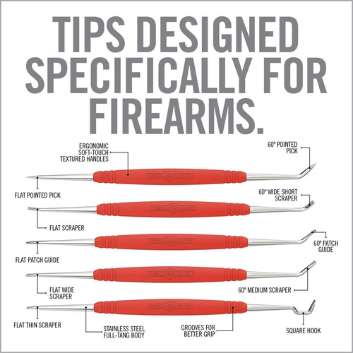 Real Avid - Zestaw skrobaków rusznikarskich Accu-Grip - 5 szt. - AVAGSPS
