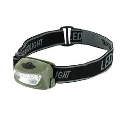 M-Tac - Latarka czołowa 4+1 LED - 18 lm - Oliwkowa - MTC-HL-022-OD