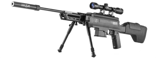 Black Ops - Wiatrówka łamana Sniper z lunetą 4x32 i dwójnogiem - 4,5 mm Diabolo - B1008