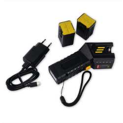 Husha - Paralizator strzelający Ares S1 - Akumulatorowy - 2 kartridże - Latarka - Laser - ARES-S1