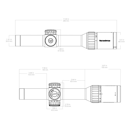Vector Optics - Luneta biegowa Continental 1-10x24i ED Fiber - SFP - G4 Fiber - Czarny - SCOC-47