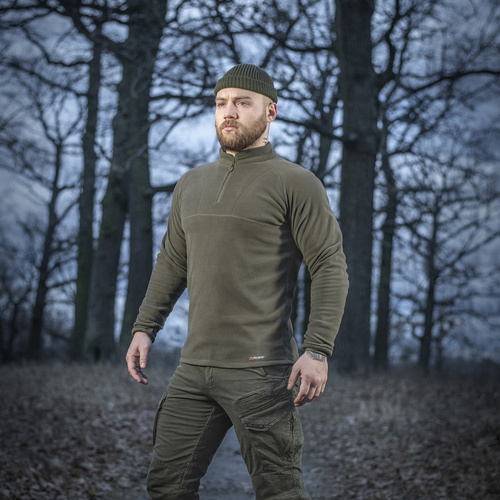 M-Tac - Bluza polarowa raglanowa kardigan Delta Polartec - Dark Olive - 70022048