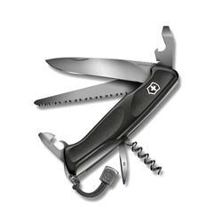 Victorinox - Scyzoryk wielofunkcyjny Ranger 55 - 10 funkcji - Onyx Black - 0.9563.C31P
