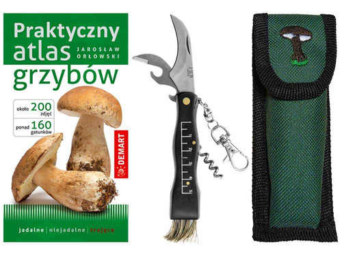 Joker - Nóż wielofunkcyjny do zbierania grzybów - Czarny - JKR90