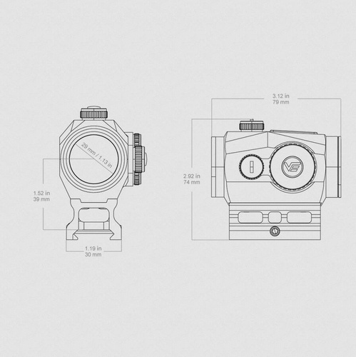 Vector Optics - Kolimator zamknięty Scrapper 1x29 - 2 MOA Direct Bulb - SCRD-47