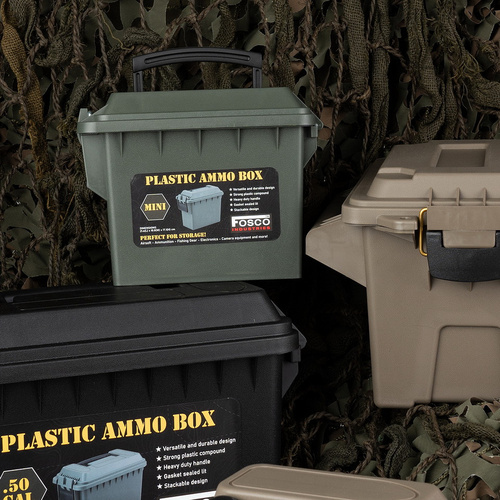 Fosco Industries - Skrzynka amunicyjna Ammo Box Mini - 2,3 L - Polimer - Zielony - 465201