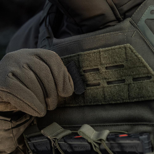 M-Tac - Naszywka Laser cut Valknut kwadrat - Czarny / Ranger Green  - 51162232