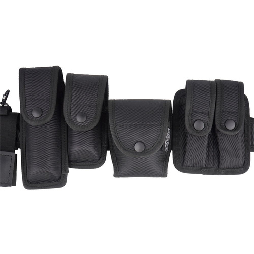 MFH - Pas Security z pokrowcem na broń, kajdanki, pałkę, gaz, latarkę, radio, magazynki i dwiema ładownicami - 22773A