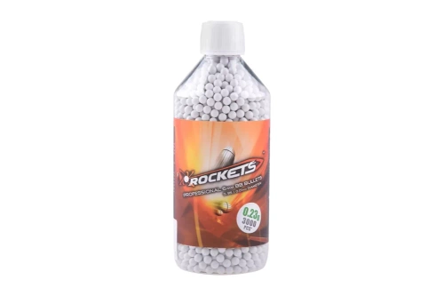 Rockets - Kulki Professional - 0,23 g - 3000 szt. - Białe - ROC-16-003683
