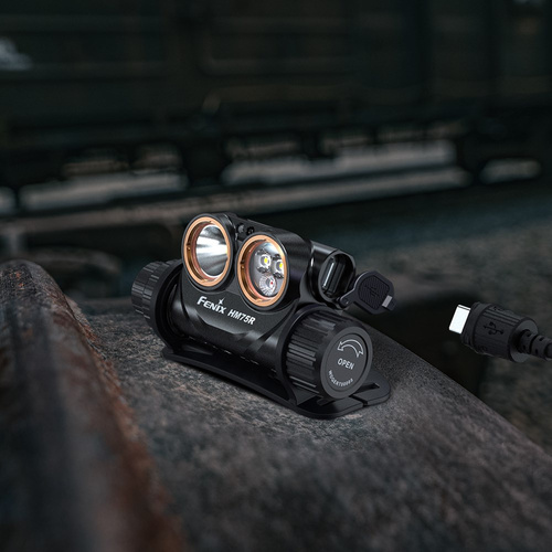 Fenix - Latarka czołowa LED bez zasobnika - Czarna/Żółta - HM75R SE