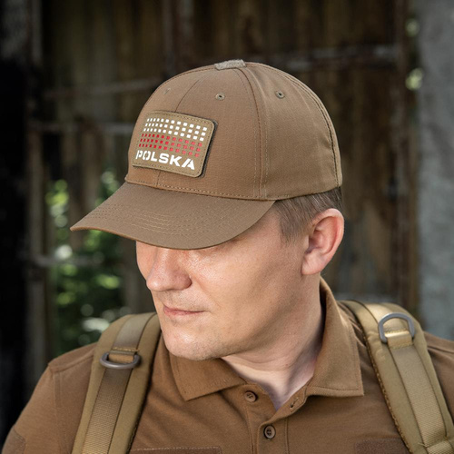 M-Tac - Naszywka Z Flagą i Napisem Polska - Laser Cut - Piksele - Czerwony / Coyote / Biały - 51007105