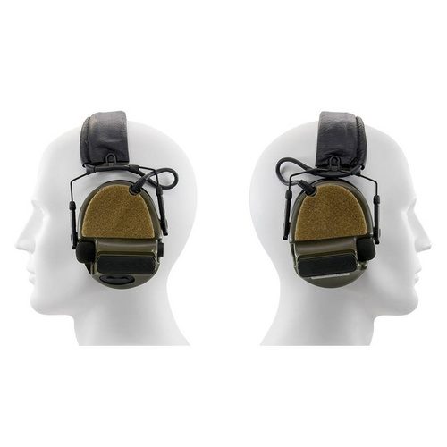 Earmor - Samoprzylepny panel z rzepem do ochronników słuchu Peltor Comtac - Czarny - S14