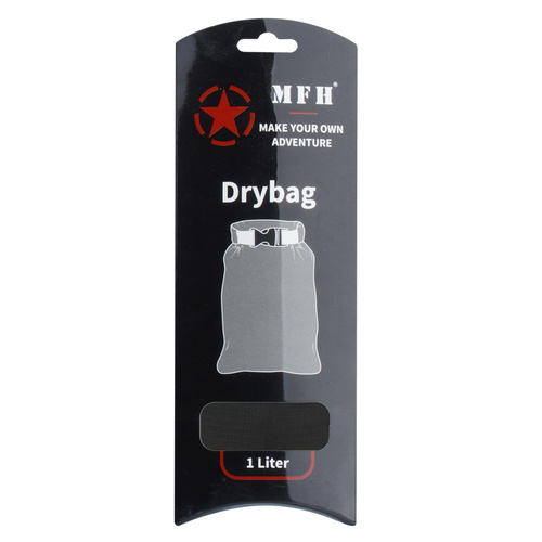 MFH - Worek wodoodporny Drybag - 1 L - Rip-Stop - Czarny - 30510A 	