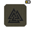 M-Tac - Naszywka Laser cut Valknut kwadrat - Czarny / Ranger Green  - 51162232