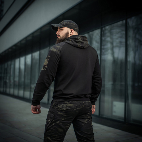 M-Tac - Bluza z kapturem Combat - Bawełna - Czarna - 20520208