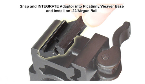 UTG - Adapter Dovetail/Picatinny - 11 mm/22 mm - 2 szt - Czarny - MNT-DT2PW01