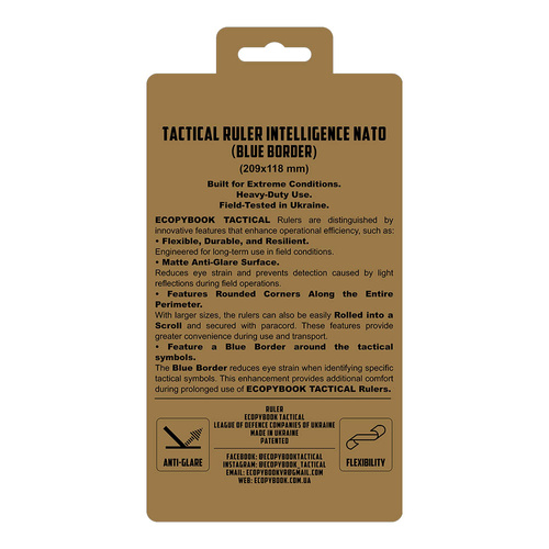 M-Tac - Linijka taktyczna rozpoznawcza NATO UA Ecopybook Tactical - Polimer - ET-MTC-20045