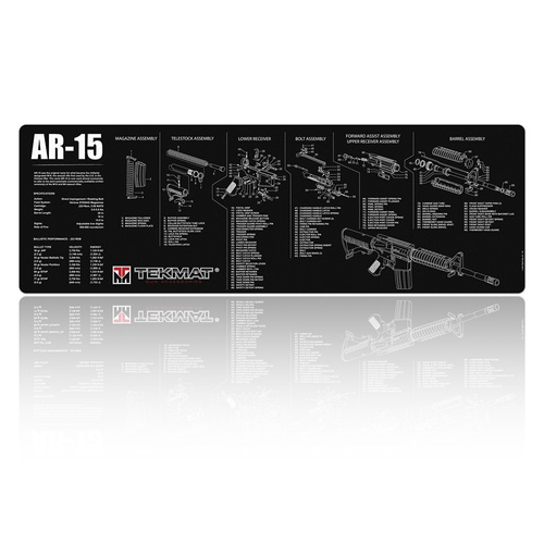 TekMat - Mata do czyszczenia karabinu - AR-15 - 30x91cm - Czarna - TEK-R36-AR15