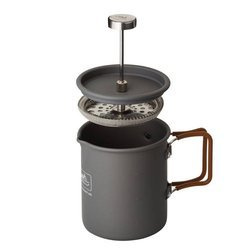 Helikon - Kubek z zaparzaczem do kawy CAMP French Press - 600 ml - Aluminium - Szary - TK-FPC-AL-19