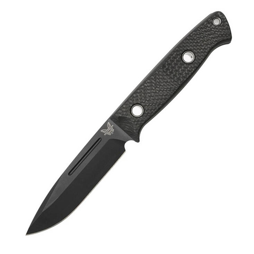 Benchmade - Nóż survivalowy 163BK Bushcrafter - CPM-CruWear - Czarny - 163BK