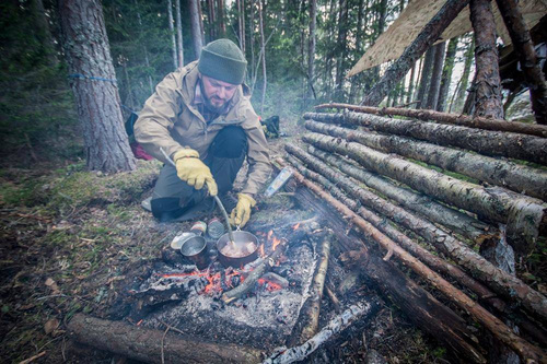Helikon - Kurtka softshellowa Anorak Woodsman - DuraCanvas - Czarny - KU-WDN-DC-01