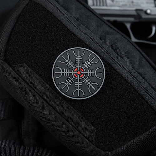 M-Tac - Naszywka Hełm Grozy - PVC 3D - Czarny/Szary - 51221211