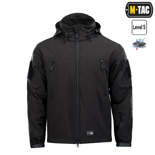 M-Tac - Kurtka Softshell z podpinką polarową - Czarna - MTC-SJWL-BK