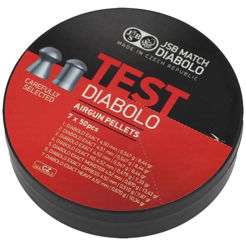 JSB - Śrut do wiatrówki Diabolo Exact Test - .177 - 7x50 szt. - 002003-350