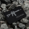 M-Tac - Naszywka AR-15 223/5,56 Laser Cut - Czarny/Szary - 51111211