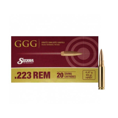 Amunicja GGG .223 Rem GPR13 - 69 gr / 4.47 g HPBT - 20 szt.