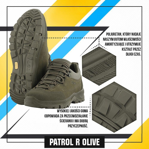 M-Tac - Buty taktyczne Patrol R - Skóra - Oliwkowy - 30203901