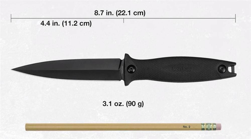 Kershaw - Nóż taktyczny Secret Agent - Dagger - Czarny - 4007