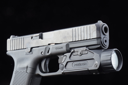 Holosun - Taktyczna latarka na broń Dual - 17 000 cd - IR/Zielony laser - Czarna - P.ID Dual