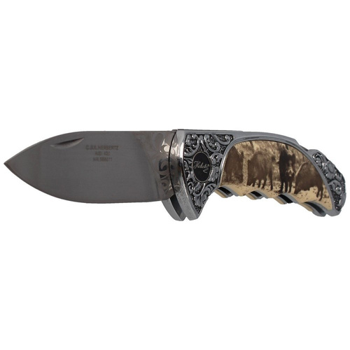Herbertz Solingen - Noż składany Hunter z motywem dzika 82 mm - 588611
