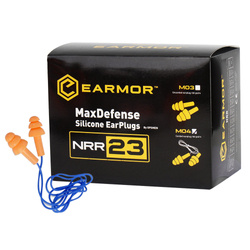 Earmor - Silikonowe zatyczki do uszu MaxDefense - 100 szt. - M04