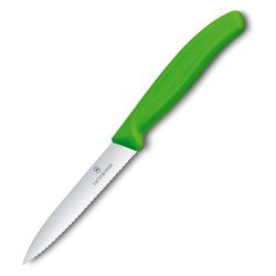 Victorinox - Nóż kuchenny Swiss Classic - Ząbkowany - Zielony - 6.7736.L4