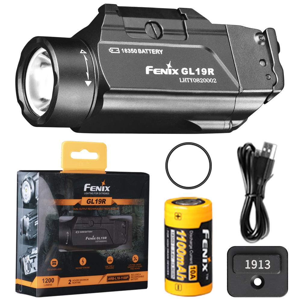 Lampe pour arme rechargeable laser vert 1200 lumens GL23R - Fenix