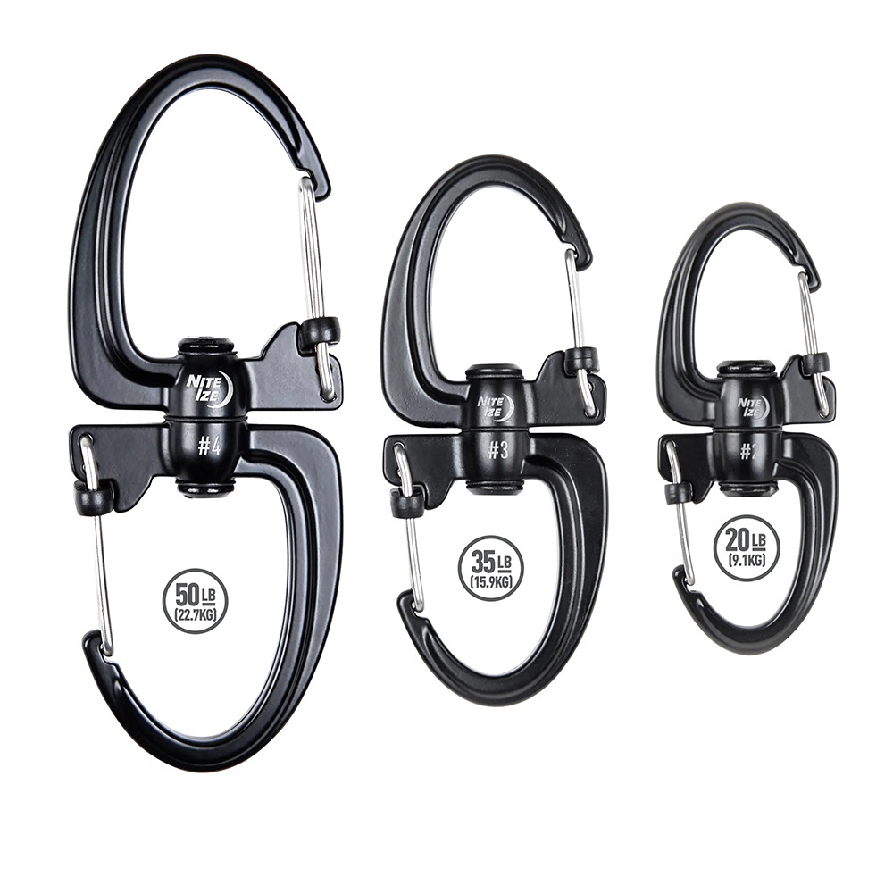 Nite IZE S-Biner Double Mousqueton Alu – Accroche Tes Clés Ou Ton Sac En Un Clin D’œil !